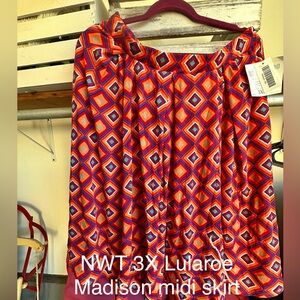 Lularoe midi skirt knee length NWT